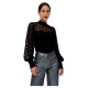 блуза,дамски,пуловери,дамски,плетени,дрехи,salsa,jeans,21009324,slim,fit,high,neck,sweater,black,(black)