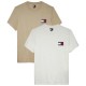 тениска,мъжки,тениски,tommy,jeans,essential,flag,slim,fit,short,sleeve,t,shirt,2,units,white