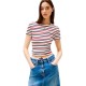 тениска,дамски,тениски,tommy,jeans,slim,essential,ext,short,sleeve,t,shirt,white,red,navy,stripe,(white)