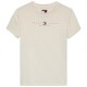 тениска,дамски,тениски,tommy,jeans,us,linear,slim,fit,short,sleeve,t,shirt,beige,(ancient,white)