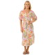 рокля,дамски,поли,и,рокли,rip,curl,cala,vadella,short,sleeve,midi,dress,multicolor