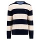 блуза,мъжки,пуловери,fynch,hatton,1412225,striped,sweater,navy,(beige,blue)