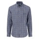 карирана,риза,мъжки,ризи,fynch,hatton,linen,classic,checks,long,sleeve,shirt,blue,(navy)