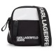 чанти,за,през,рамо,karl,lagerfeld,essential,nylon,ns,crossbody,white,black,(black)