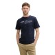 тениска,мъжки,тениски,tom,tailor,cotton,logo,print,short,sleeve,t,shirt,sky,captain,blue,(blue)