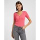 тениска,дамски,тениски,lee,henley,short,sleeve,t,shirt,lychee,(pink)