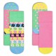 чорапи,детски,чорапи,happy,socks,flower,stripe,anti,slip,socks,2,pairs,multicolor,(light,green)
