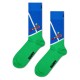 чорапи,мъжки,чорапи,happy,socks,tennis,crew,socks,green,blue,(green)