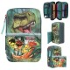 канцеларски,принадлежности,dino,world,danger,(0411757),triple,pocket,pencil,case,green,(multicolor)