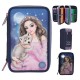 канцеларски,принадлежности,topmodel,led,wolf,(0413150),triple,pocket,pencil,case,blue,(multicolor)