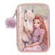 канцеларски,принадлежности,topmodel,viva,violet,triple,pocket,pencil,case,pink,(multicolor)