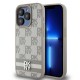 други,аксесоари,dkny,pu,leather,checkered,pattern,and,stripe,iphone,14,pro,phone,case,beige,(beige)