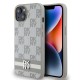 други,аксесоари,dkny,pu,leather,checkered,pattern,and,stripe,iphone,15,phone,case,beige,(beige)