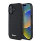други,аксесоари,dkny,pu,leather,metal,logo,magsafe,iphone,16,plus,phone,case,black,(black,silver)
