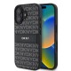 други,аксесоари,dkny,pu,leather,repeat,pattern,tonal,stripe,iphone,16,plus,phone,case,black,(black)