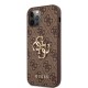 други,аксесоари,guess,pu,4g,metal,logo,iphone,12,12,pro,phone,case,brown,(brown)