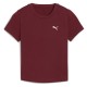 тениска,дамски,тениски,puma,wardrobe,ess,slim,fit,short,sleeve,t,shirt,ruby,shimmer,(red)