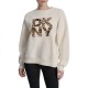 блуза,дамски,блузи,dkny,stacked,animal,print,flocking,logo,long,line,sweatshirt,beige