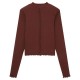тениска,детски,тениски,tom,tailor,cropped,rib,long,sleeve,t,shirt,brown,(bitter,chocolate)