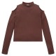 тениска,детски,тениски,tom,tailor,cropped,rib,long,sleeve,t,shirt,bitter,chocolate,space,dye,(brown)