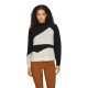 блуза,дамски,пуловери,дамски,плетени,дрехи,vila,cilia,high,neck,sweater,black,graphic,eggnog,melange,(black)