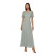 рокля,дамски,поли,и,рокли,vila,femma,short,sleeve,long,dress,green