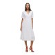 рокля,дамски,поли,и,рокли,vila,kawa,short,sleeve,midi,dress,optical,snow,(white)