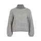блуза,дамски,пуловери,дамски,плетени,дрехи,vila,lory,high,neck,sweater,grey,(medium,grey,melange,eggnog,melange)