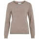 блуза,дамски,пуловери,дамски,плетени,дрехи,vila,ril,sweater,falcon,melange,(beige)