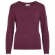 блуза,дамски,пуловери,дамски,плетени,дрехи,vila,ril,sweater,fig,dark,melange,(purple)
