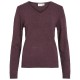 блуза,дамски,пуловери,дамски,плетени,дрехи,vila,ril,v,neck,sweater,fig,dark,melange,(purple)