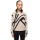блуза,дамски,пуловери,дамски,плетени,дрехи,vila,tif,jacquard,sweater,natural,melange,black,animal,(beige)