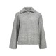 блуза,дамски,пуловери,дамски,плетени,дрехи,object,diana,half,zip,sweater,grey,(medium,grey,melange)