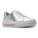обувки,дамски,маратонки,clarks,shoes,hollyhock,walk,trainers,silver,leather,(silver)