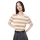 блуза,дамски,пуловери,дамски,плетени,дрехи,lily,business,fashion,striped,wool,sweater,khaki,(brown)