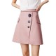 пола,дамски,поли,и,рокли,lily,contrast,button,skirt,deep,pink,(pink)