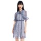 рокля,дамски,поли,и,рокли,lily,vintage,birdcage,short,sleeve,long,dress,blue