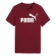 тениска,детски,тениски,puma,essentials,foundation,nº1,logo,short,sleeve,t,shirt,ruby,shimmer,(red)