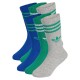 чорапи,детски,чорапи,adidas,originals,3,stripes,crew,socks,6,units,multicolor,(medium,grey,heather,team,royal,blue,court,green)