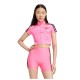 фланелка,с,къс,ръкав,дамски,топове,adidas,originals,adicolor,track,short,sleeve,top,lucid,pink,black