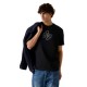 тениска,мъжки,тениски,guess,basic,basic,quattro,g,short,sleeve,t,shirt,jet,black,a996