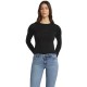 тениска,дамски,тениски,guess,jeans,slim,logo,emb,long,sleeve,t,shirt,jet,black,a996,(black)