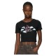 бебешка,тениска,дамски,тениски,miss,tee,baby,girl,cropped,short,sleeve,t,shirt,black,(black)