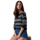 блуза,дамски,пуловери,дамски,плетени,дрехи,guess,w5gr35z3nj0,sweater,blue,w,cream,white,l,(blue)