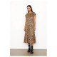 рокля,дамски,поли,и,рокли,second,female,dagmar,short,sleeve,long,dress,brown,(multicolor)
