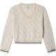 блуза,детски,блузи,pepe,jeans,beah,sweater,antique,white,(beige)