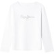 тениска,мъжки,тениски,дамски,тениски,pepe,jeans,hana,glitter,long,sleeve,t,shirt,white,(white)