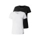 тениска,мъжки,тениски,дамски,тениски,pepe,jeans,new,vicky,short,sleeve,t,shirt,2,units,white,black,(black)