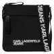 чанти,за,през,рамо,karl,lagerfeld,essential,flat,crossbody,black
