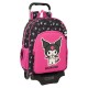 раница,раници,safta,kuromi,wheeled,backpack,multicolor,(black,pink)